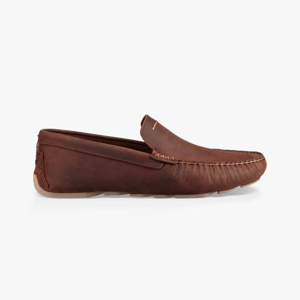 Loafers UGG Henrick Homme Rouge Soldes 671LFGDT